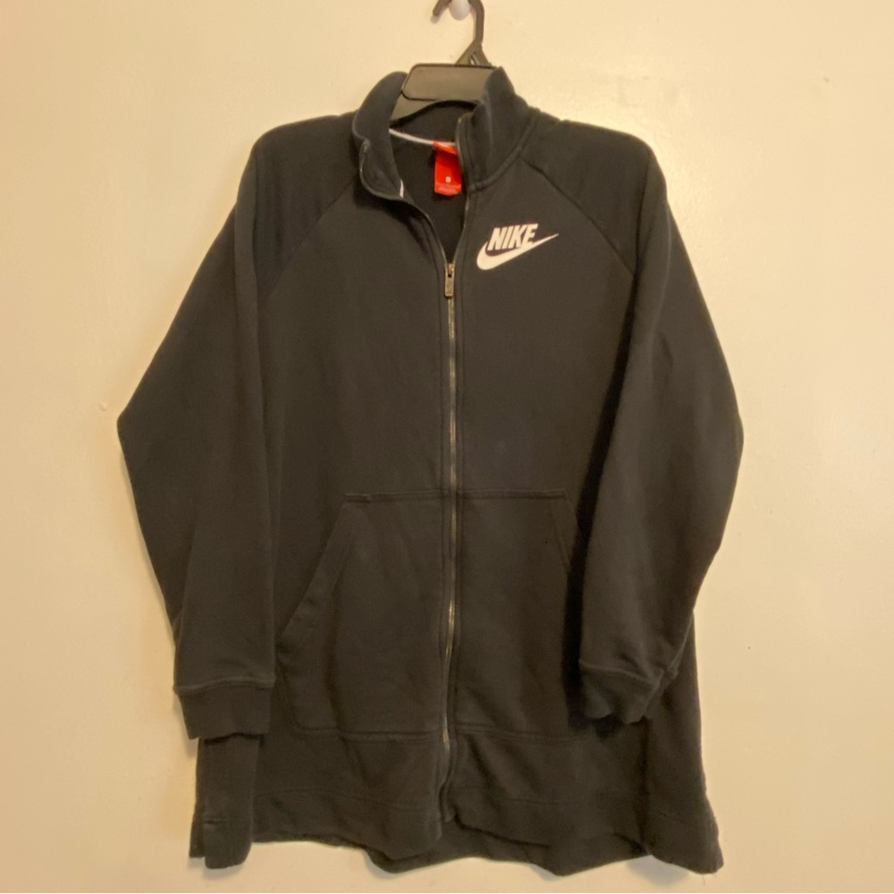Nike Women’s Black Full-Zip Jacket Size Large Whimsigoth Pockets
